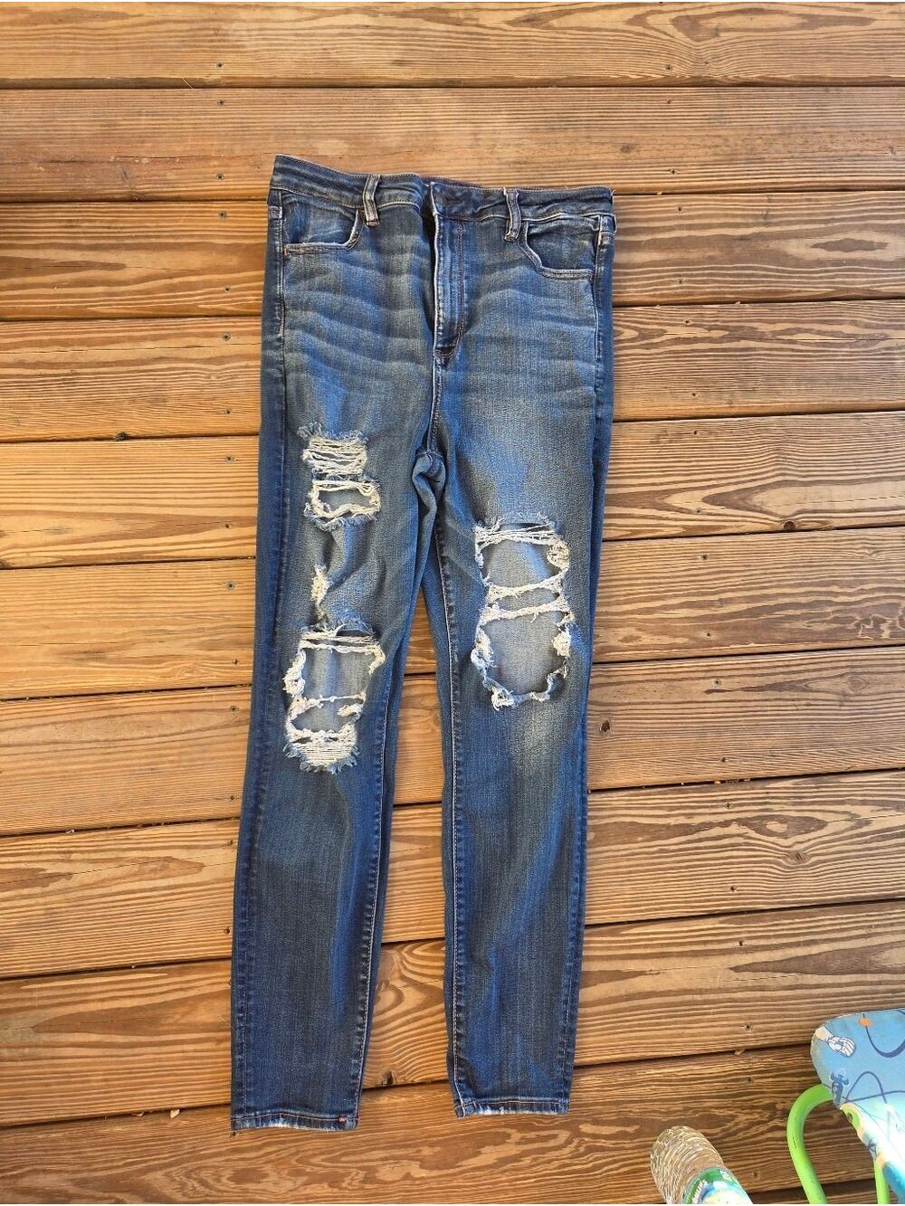 American Eagle Outfitters Blue Denim Super Stretch Jean Size 16 R